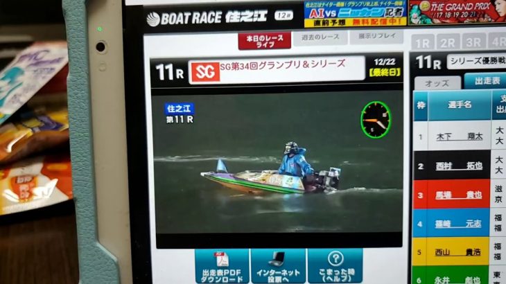 (ボートレース)SG第34回賞金王決定戦~グランプリ~シリーズ戦優勝戦収録放送