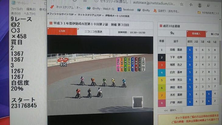 3月17日伊勢崎オートレース9レース