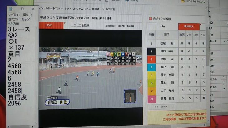 3月3日飯塚オートレース3レース
