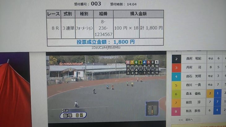 4月2日飯塚オートレース8レース