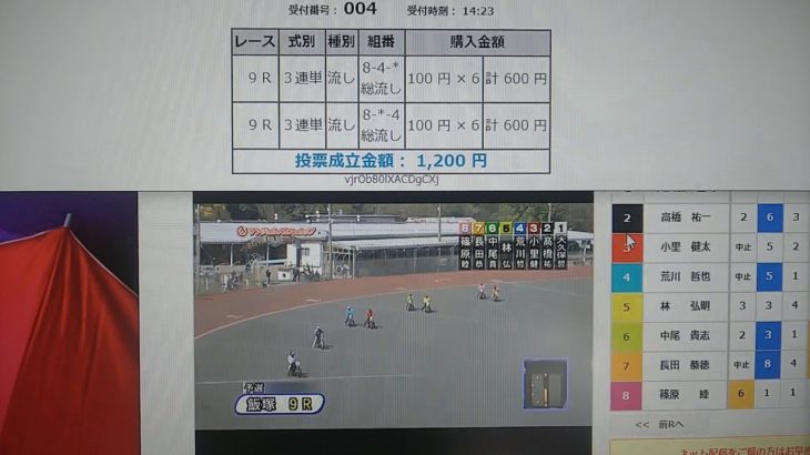 4月2日飯塚オートレース9レース的中