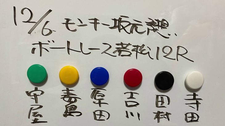 12/6.モンキー坂元予想！ボートレース若松 12R 決勝戦