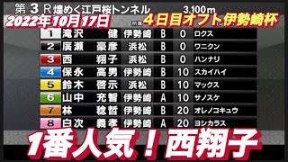 2022年10月17日【西翔子】オートレースオフト伊勢崎杯3R  4日目一般戦！