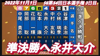 2022年11月1日【永井大介】SG第54回日本選手権　飯塚オートレース6R準々決勝戦！