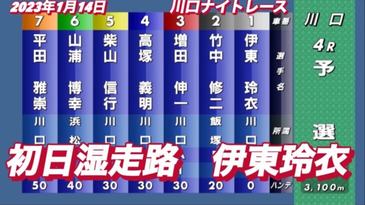 2023年1月14日【伊東玲衣】川口オートナイトレース初日4R予選！