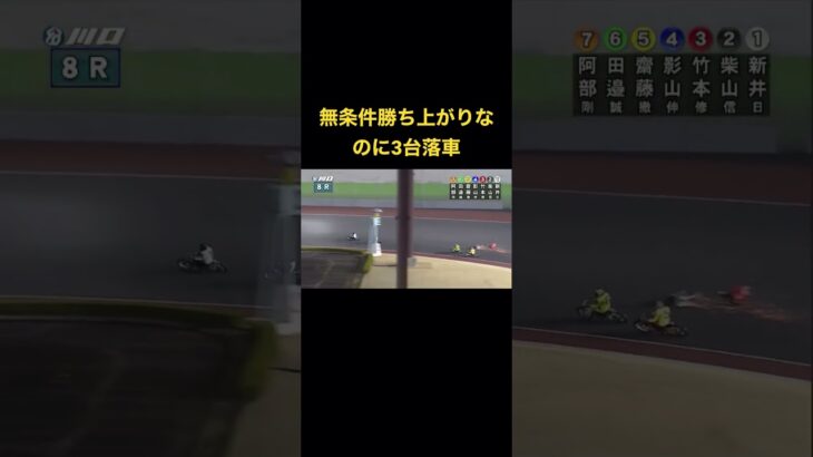 Auto Race japanese bike race オートレース　3/15 8R  落車 #shorts #autorace