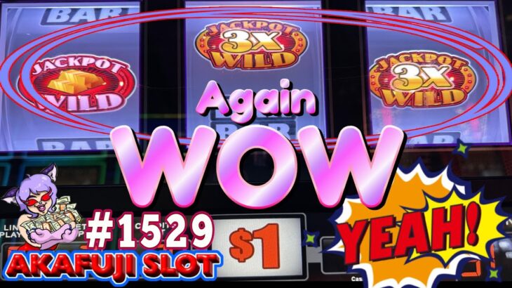 Hand Pay Jackpot Again! 3x Gold Jackpot Power Slot Machine 3 Reels Huge Win 赤富士スロット カジノ 連勝 大当たり
