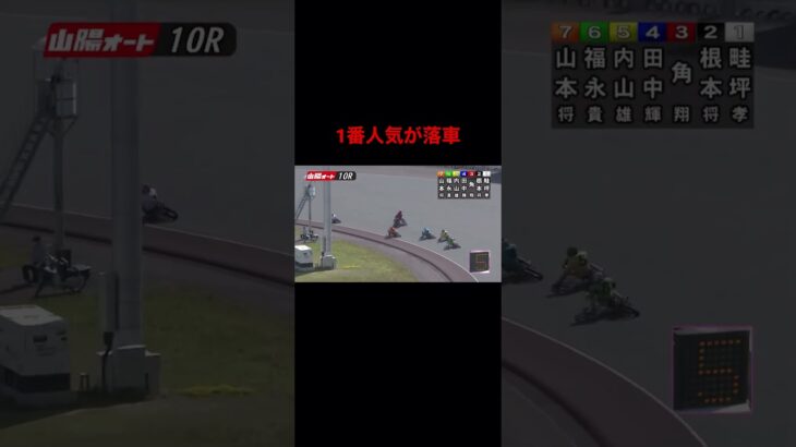 Auto Race japanese bike race オートレース　5/2 10R  落車事故 #shorts #autorace